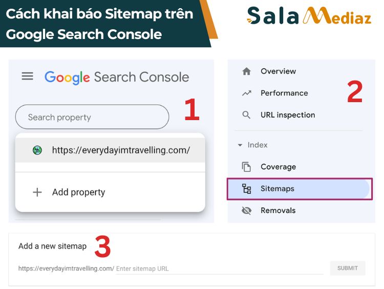 cach khai bao sitemap tren google search console