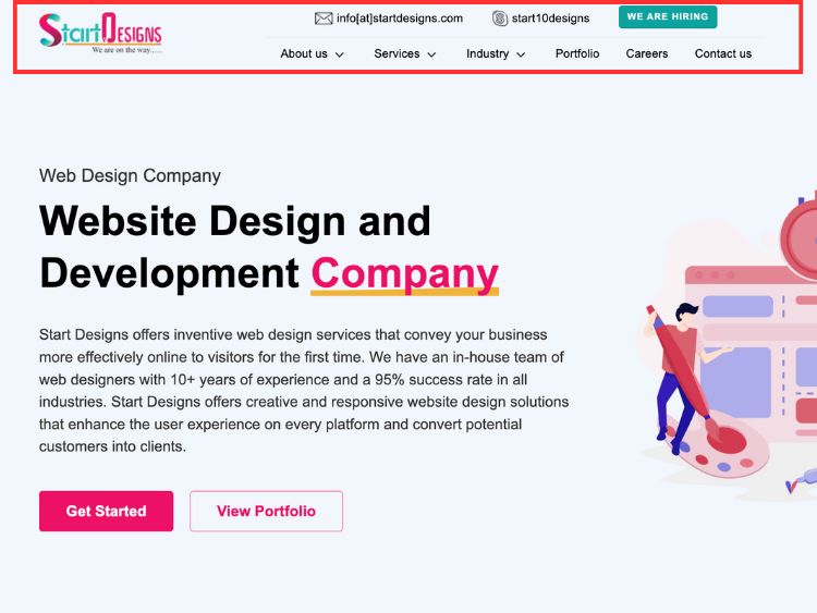 header website